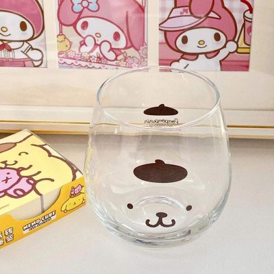 Sanrio Cinnamoroll Hello Kitty ถ้วยน้ำ Cangkir Kaca ท้องใหญ่น่ารัก300Ml ของขวัญที่ประณีตแก้วน้ำดื่มนมพกพา