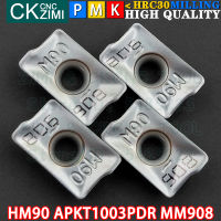 APKT1003PDR MM908 HM90 APKT 1003 PDR MM908คาร์ไบด์แทรกไหล่มิลลิ่งแทรกเครื่องมือ CNC Indexable มิลลิ่งเครื่องมือตัด