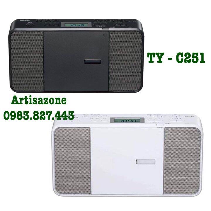 Đài đĩa CD Radio Toshiba C251 - Hàng sản xuất cho thị trường nội địa Nhật  chạy điện 100V 