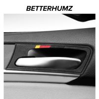 BETTERHUMZ Alcantara Inner Door Handle Frame Trim Sticker For BMW X5 E70 X6 E71 M Performance Car Door Bowl Interior Accessories