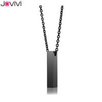 JOVIVI Stainless Steel Vertical Cuboid Bar Container Urn Pendant Necklace Memorial Pendants Gift Ash Keepsake Cremation Jewelry