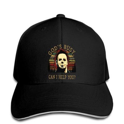 2023 New Fashion NEW LLBaseball Cap Michael Myers Busy Can I Help You Black Men Snapback hat peaked，Contact the seller for personalized customization of the logo