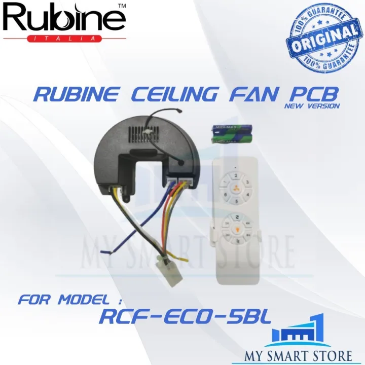 {LAZ}Rubine Ceiling Fan Pcb Board And Remote Control Set For RCFECO