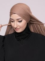 【CC】♝☍  Forehead Hijab Scarf Modal Jersey HIjab Muslim Instant Tie Back Headwrap Veil Shawls Ramadan