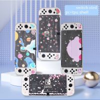 เคสป้องกัน OLED แบบใสสำหรับ Nintendo Switch อุปกรณ์เสริมตัวควบคุม NS Joy Con Split เคสป้องกัน TPU