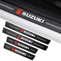 สติ๊กเกอร์ป้องกันธรณีประตูรถคาร์บอนไฟเบอร์4ชิ้นสำหรับ Suzuki Swift SX4 Liignana IS Wagon จิมนี่แกรนด์วีทาร่า