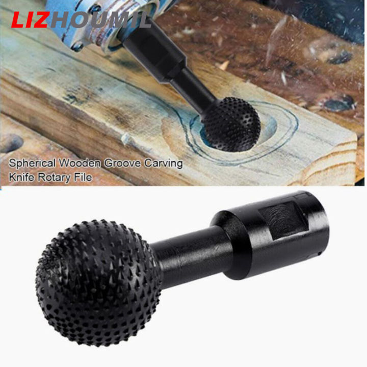 lizhoumil-กระบอกหัวเจาะสำหรับแกะสลักไม้ทรงกลมหมุนหัวขัดขนาด10-14มม-เครื่องมือลูกหมูสลักสำหรับงานขัดเงา