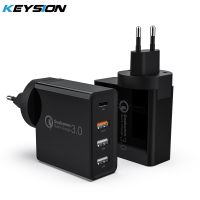 T017 KEYSION 4พอร์ต48วัตต์ที่ชาร์จเร็ว Type C USB สำหรับแท็บเล็ต iPhone QC 3.0อะแดปเตอร์เสียบผนัง