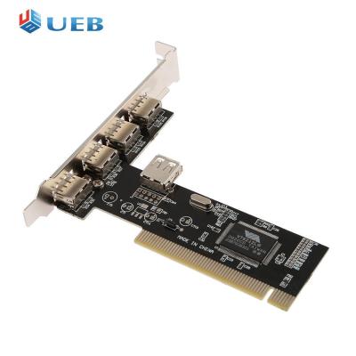 PC 4พอร์ต PCI เป็น USB 2.0 HUB Riser PCI การ์ดเอ็กซ์แพนชันอะแดปเตอร์แปลง