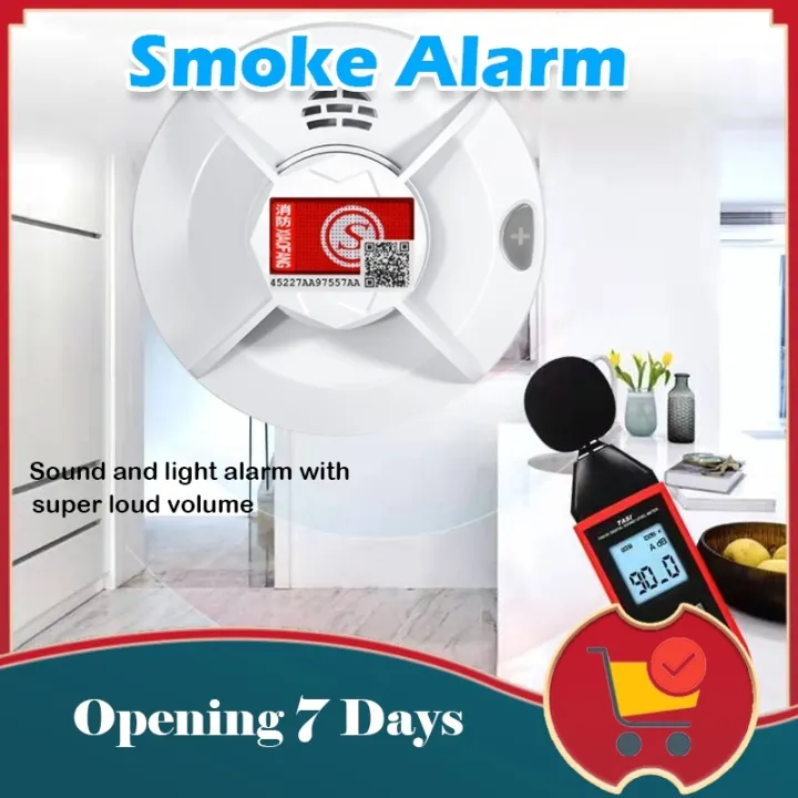 Smoke Detector Fire Alarm Detector Smoke Alarm Sensor for Home Office ...