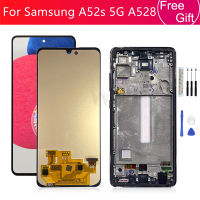 สำหรับเหมาะสำหรับ Samsung Galaxy A52s 5G จอแสดงผล A52s LCD Touch Screen Digitizer Assembly พร้อมกรอบ A52S หน้าจอ A528อะไหล่ซ่อม