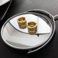 [COD] steel golden earrings for men and women personality tide shell simple hoop light luxury all-match earring accessories