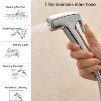 1pcs Handheld Toilet Bidet Shower Sprayer Stainless Steel Hand Bidet Faucet For Bathroom Hand Sprayer Shower Head Self Cleaning Showerheads