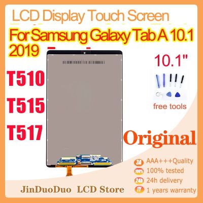 10.1 "ออริจินัลเหมาะสำหรับ Galaxy Tab A Samsung 10.1 2019 T515 T517 T510สัมผัสหน้าจอ LCD หน้าจอดิจิตอลเหมาะสำหรับ SM-T510 Samsung T510