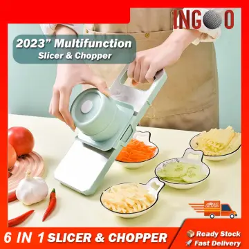 Multi Purpose Food Vegetable Slicer/Chopper ,6 in 1 Mandoline Slicer,  Potato Peeler,Carrot/Cheese Grater,Manual Vegetable Cutter