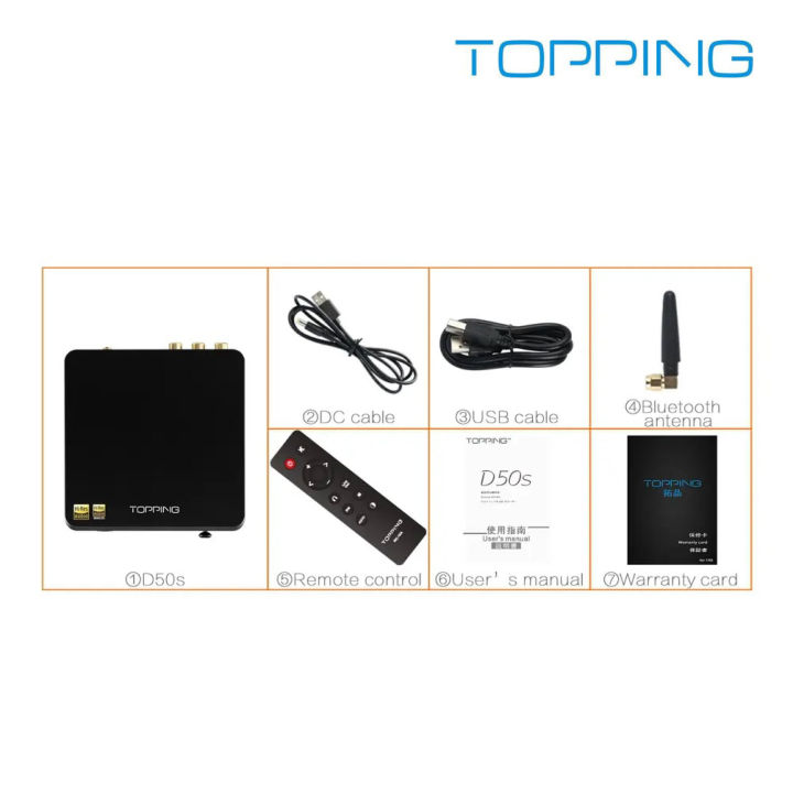 topping-d50s-dac-ตั้งโต๊ะแบบ-usb-ระดับ-hi-res-รองรับ-bluetooth-5-0-ldac-ประกันศูนย์ไทย