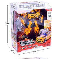 ของเล่นเด็ก Transform King Kong Bumblebee Optimus Prime Robot Boy Model Hand-Made Puzzle Gift Car Female