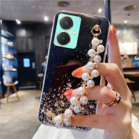 KOSLAM สร้อยข้อมือไข่มุกเคสโทรศัพท์กากเพชรฟ้าเต็มไปด้วยดวงดาวสำหรับ VIVO Y78 5G Y27 4G 5G Y36 4G 5G Y02A Y02 Y35 Y22 Y77 Y75 Y33S Y20 Y21T Y21 Y15A Y15S Y16 Y02S Y72 Y76 Y51 Y12A Y20S y50 Y20i Y30ปลอกโทรศัพท์มือถือ TPU นิ่มสไตล์ใหม่ในสต็อก