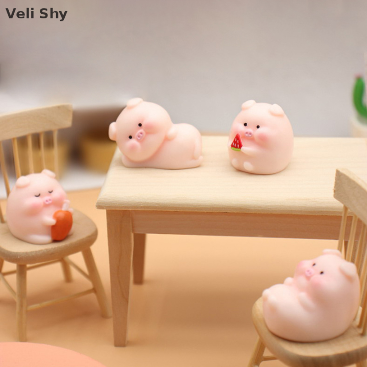 veli-shy-โมเดลสัตว์ตุ๊กตาหมูน่ารักขนาดเล็ก-อุปกรณ์ประดับตกแต่งภูตประจำสวนขนาดเล็กตกแต่งบ้านภูมิทัศน์ขนาดเล็กมอส