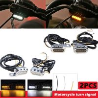 1 Pairs Universal Motorcycle Handlebar Amber Turn Signal Lamp Blinker Aluminum Alloy Fit For Harley Honda Yamaha MT Accessories