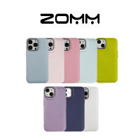 ZOMM เคสไอโฟน สีพื้น หลังนูน แบบอ่อน สำหรับ 14ProMax/14/13ProMax/11