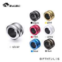 4pcs Bykski OD 16MM Hard Tube Hand Compression Fittings 12X16MM Rigid Connector White,Black,Gold, Red,Silver,B-FTHTJ-L16.