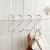 S type Hook stainless steel Kitchen multifunctional Wall Door Back Wardrobe Metal nail free hook flowerpot Railing Hook