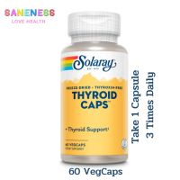 Solaray Freeze Dried Thyroid Caps 60 VegCaps ช่วยบำรุงต่อมไทรอยด์ 60 เวจจี้แคปซูล