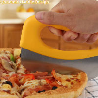 เครื่องตัด APizza สแตนเลสสับอาหาร Super Sharp พิซซ่ามีดตัดพร้อมฝาปิด Multi Function พิซซ่า Rocker Slicer ToolsM