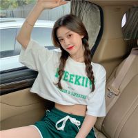 ✹∋ European and American sweet hot girls jazz dance tops female Hyuna style short hip-hop hiphop dance practice clothes