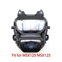 ไฟหน้ารถจักรยานยนต์สำหรับ Honda โคมไฟลิงนำ GROM MSX125SF 2016 2017 MSX125 2018 M5 M3ที่มีลวดลายคาร์บอนไฟเบอร์