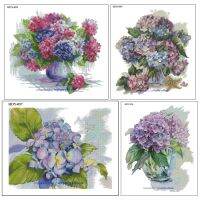 ครอสติช-ไม่พิมพ์ลาย-ภาพดอก hydrangea HDY-029,36,37,39