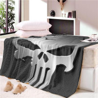 Cartoon Skull Black Blanket Velvet Plush Lunch break blanket Bedsheet Comfortable Printed Soft Throw Travel No Smell CB77