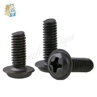 50Pcs M2 M2.5 M3 PWM DIN967 Black Pan Padded Screws Referral Computer Case Chassis Fixed Motherboard Screws With Pad