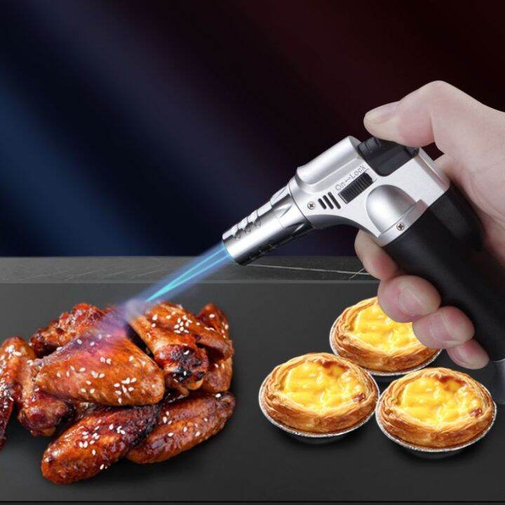 Refillable Torch Lighter with Safety Lock/Adjustable Flame Size For