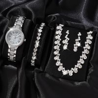 【YF】✔  4 Pcs Watches Set Luxury Rhinestone Fashion Wristwatch Ladies Relogio Feminino