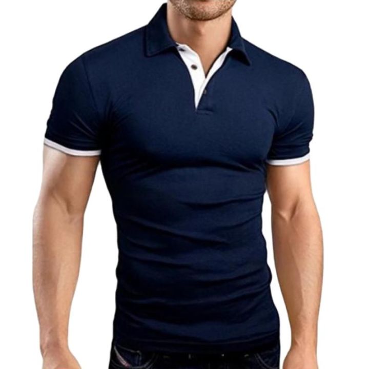 เสื้อโปโลแขนสั้นสำหรับผู้ชายเสื้อโปโลใหม่ฤดูร้อนแบรนด์เสื้อผ้าเสื้อโปโล-s-สีความเปรียบต่างแบบสบายๆธุรกิจเสื้อยืดเสื้อโปโล