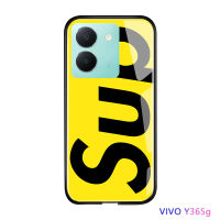 Volans เคสสำหรับ Vivo Y36 Y36 5G แฟชั่นเท่ๆแบรนด์ยอดนิยมสำหรับผู้ชายเคสกระจกนิรภัยมันวาวกระจกเงาสุดหรู