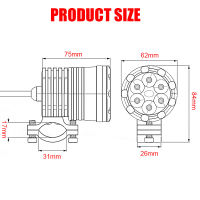 ไฟสปอร์ตไลท์รถจักรยานยนต์ Led ไฟหน้าโคมไฟเสริมรถมอเตอร์ไซด์สปอตไลท์อุปกรณ์เสริม12โวลต์24โวลต์36โวลต์ Moto จุดไฟหัว
