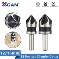 XCAN เครื่องตัด Chamfe 2ชิ้น12 16มม. 82องศาไม้ที่เจาะรูโลหะ5รูขลุ่ยหัวเจาะดอกสว่านเจาะเคาน์เตอร์อ่างล้างหน้า