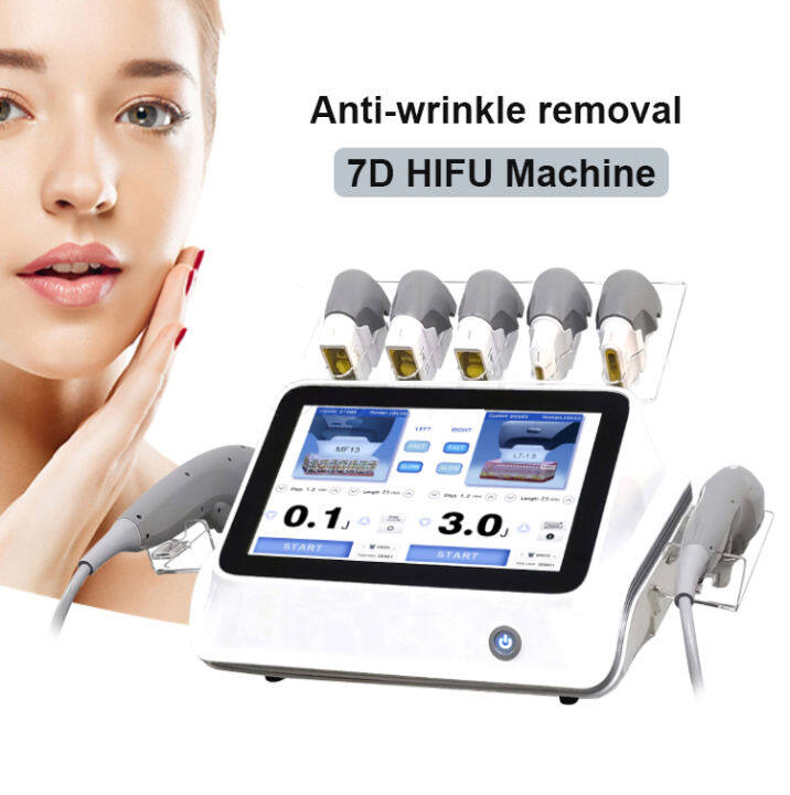 7D HIFU machine 7 Cartridges Face Body HIFU Neck Wrinkles Removal Anti ...