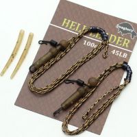 2 Sets Braided Lead Core Carp Leader Line Camo Brown Mainline Leadcore for Carp Rig Chod Helicopter Rig Carp Coarse Fishing Line