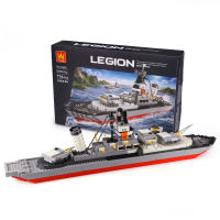 774pcs Military series battleship small particle building blocks DIY 6-year-old boy sailing boat childrens toys