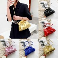 Fashion Shoulder Totes Clutch Handbags Retro Crossbody Women Girls PU Leather Gold Cloud Bag