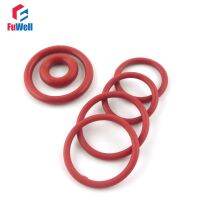 100 Pcs 2.4 Mm Ketebalan O-Cincin Seal Gasket Silikon Merah 27/28/29/30/ 31/32/33/34/35/36 Mm dari Cincin Karet Mesin Cuci Grommet