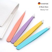 ✤❏  4Pcs High-Quality Eyebrow Tweezer Colorful Hair Hairs Slanted Brow Removal Makeup Tools