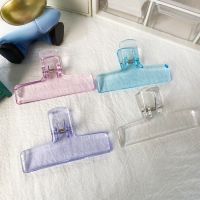 Girl Transparent Acrylic Paper Clip Hand Book Clipper File Holder Document Folder Long Tail Clip Ticket Holder Binding Supplies