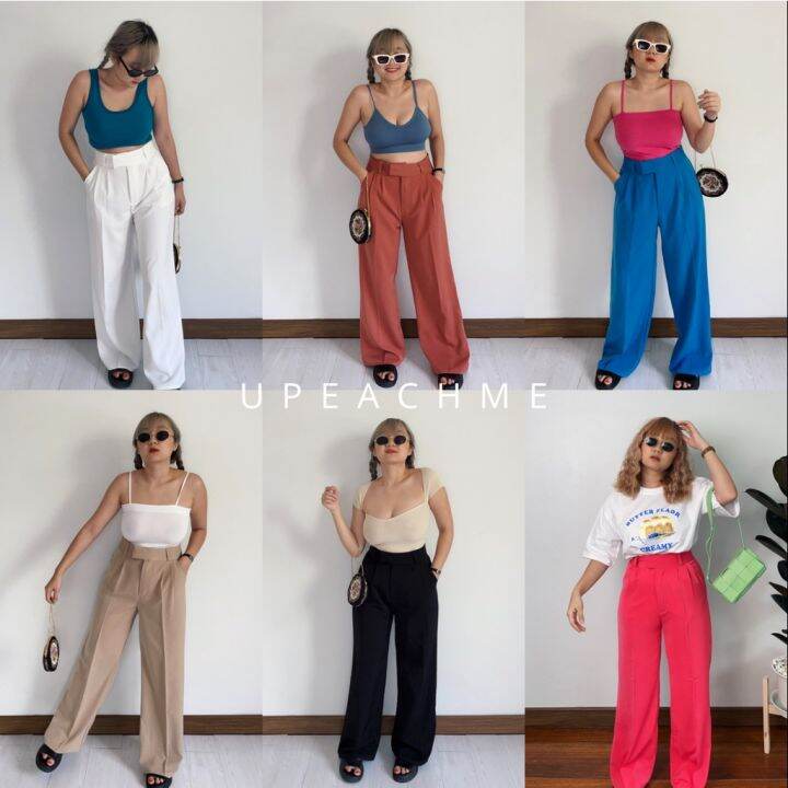 jeeeed-trousers-กางเกงขากระบอกใหญ่-กางเกงสีสดใส-กางเกงขายาวสีสดใส-กางเกงทรงลุงสีจี้ด-กางเกงขายาวทรงลุงสีสดใส