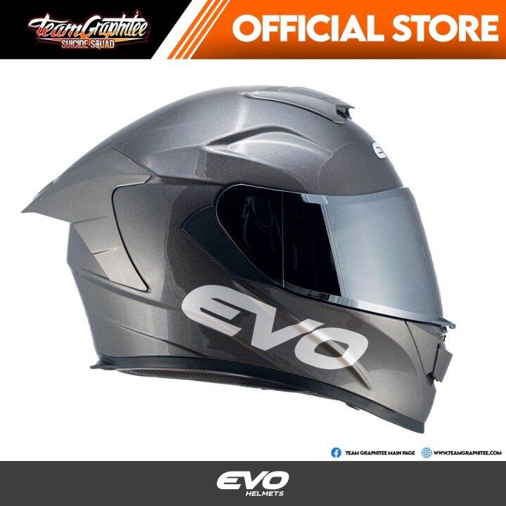 EVO HELMET GTPRO GLOSS TITANIUM (DUAL VISOR) Lazada PH