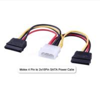 สาย SERIAL SATA POWER 1/2 (Molex 4 pin to 2x15Pin SATA Power cable)